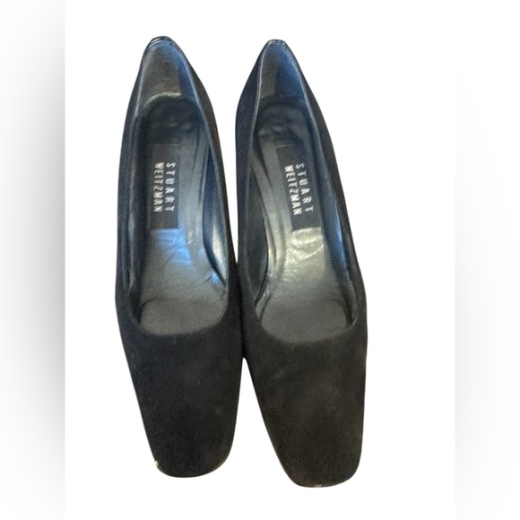 Vintage Stuart Weitzman Black Suede Square Toe Women’s Sz 6.5 B - Picture 5 of 13